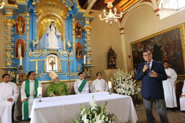 MONSEÑOR JOSÉ LUIS DEL PALACIO REALIZO MISA EN CAPILLA DE LA CASA HACIENDA BOCANEGRA PARA TRABAJADORES DE LA REGIÓN CALLAOImagen del título: 