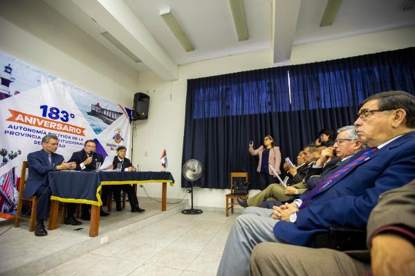 LA REGIÓN CALLAO PROMUEVE CONVERSATORIO SOBRE «EL CALLAO HACIA EL BICENTENARIO»Imagen del título: 