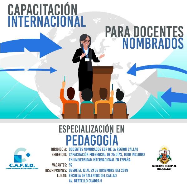 GOBIERNO REGIONAL DEL CALLAO ENVÍA A 92 DOCENTES A ESPECIALIZARSE EN UNIVERSIDAD DE ESPAÑA
