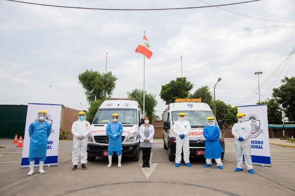 GOBIERNO REGIONAL DEL CALLAO ENTREGA AMBULANCIAS PARA PACIENTES COVID-19