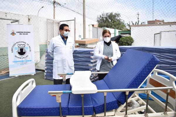 DIRESA CALLAO ENTREGA 60 CAMAS A HOSPITALES Y REALIZARÁ PRUEBAS RÁPIDAS A VECINOS DE CARMEN DE LA LEGUA REYNOSO